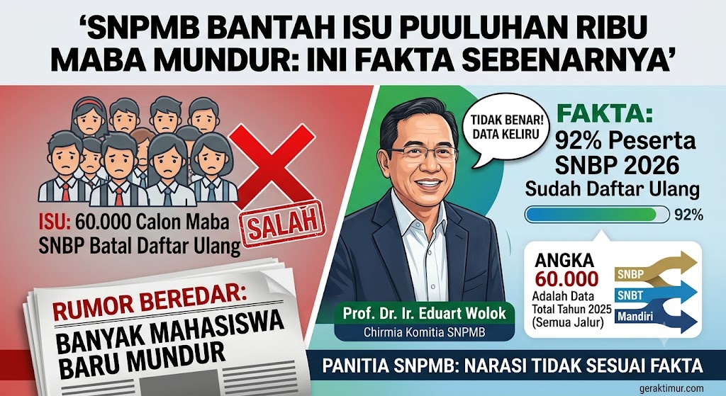 Panitia SNPMB Bantah Isu 60 Ribu Calon Maba SNBP Batal Daftar Ulang, Ini Fakta Sebenarnya