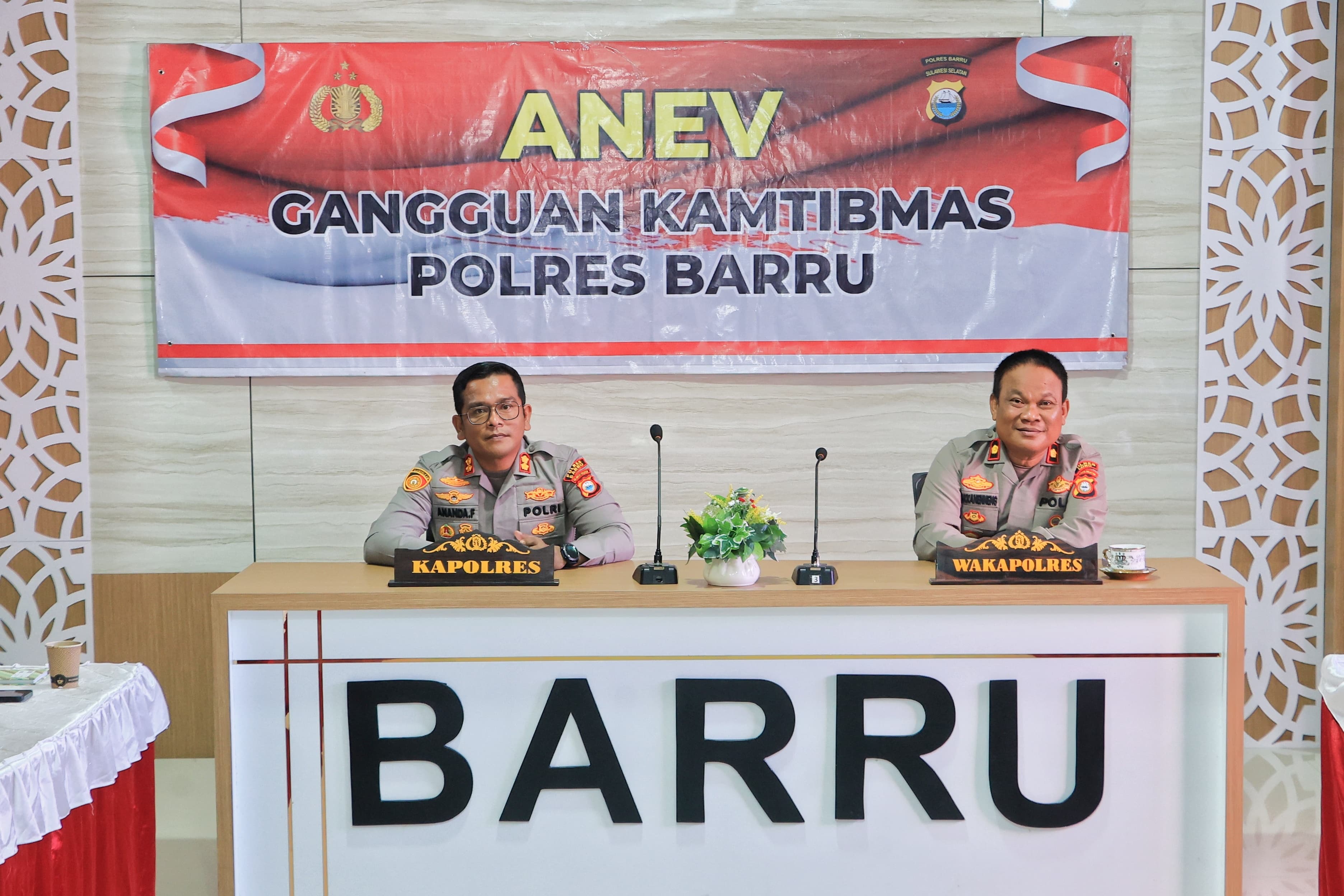 Kapolres Barru Ikuti Anev Polda Sulsel, Perkuat Kamtibmas