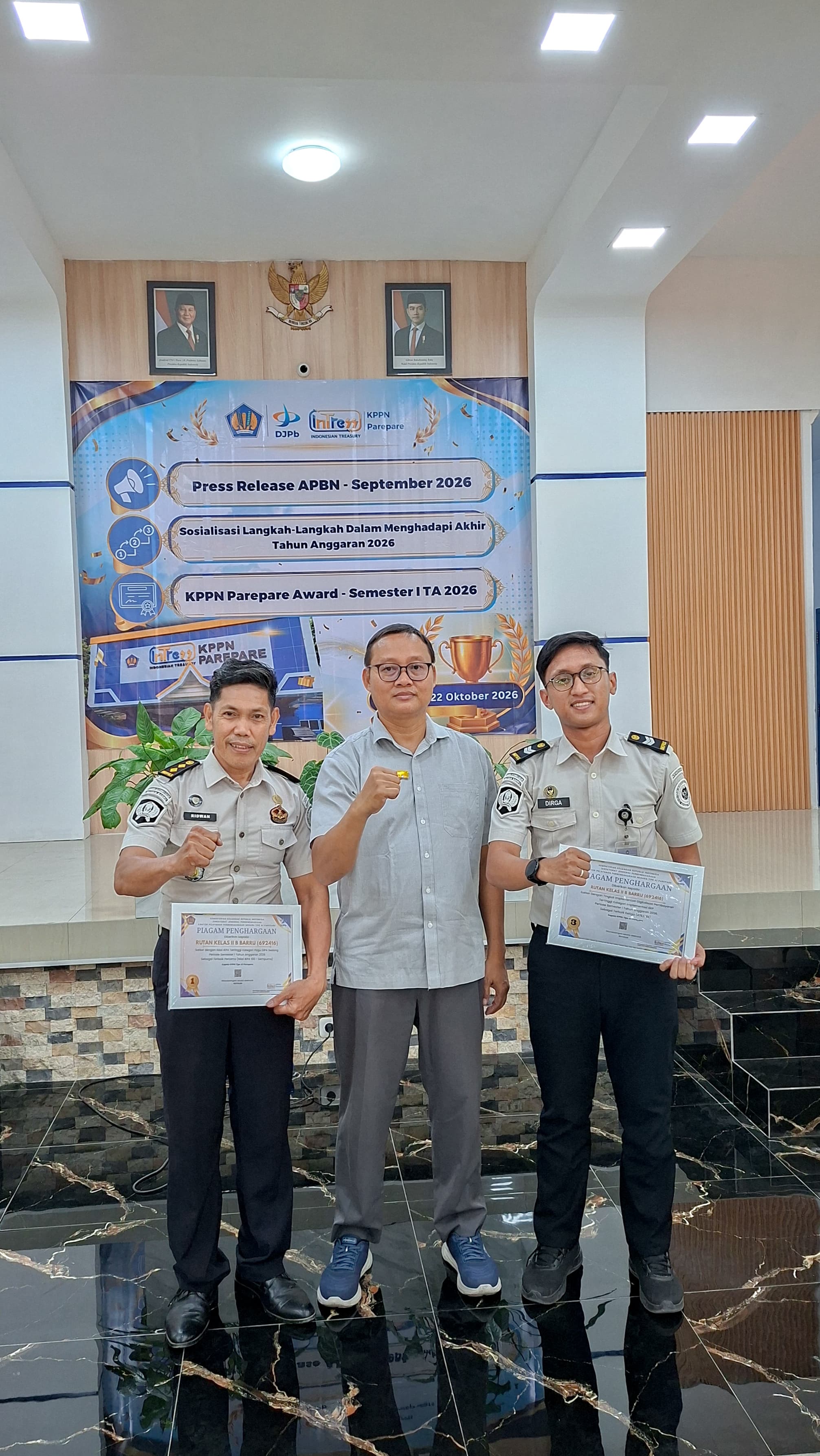 Rutan Barru Sabet Dua Penghargaan Bergengsi dari KPPN Parepare