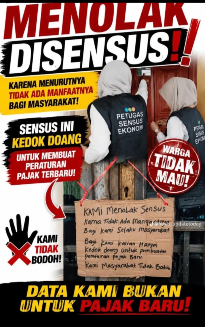​Poster Penolakan Sensus Beredar: Sinyal Pentingnya Evaluasi Sosialisasi ke Masyarakat