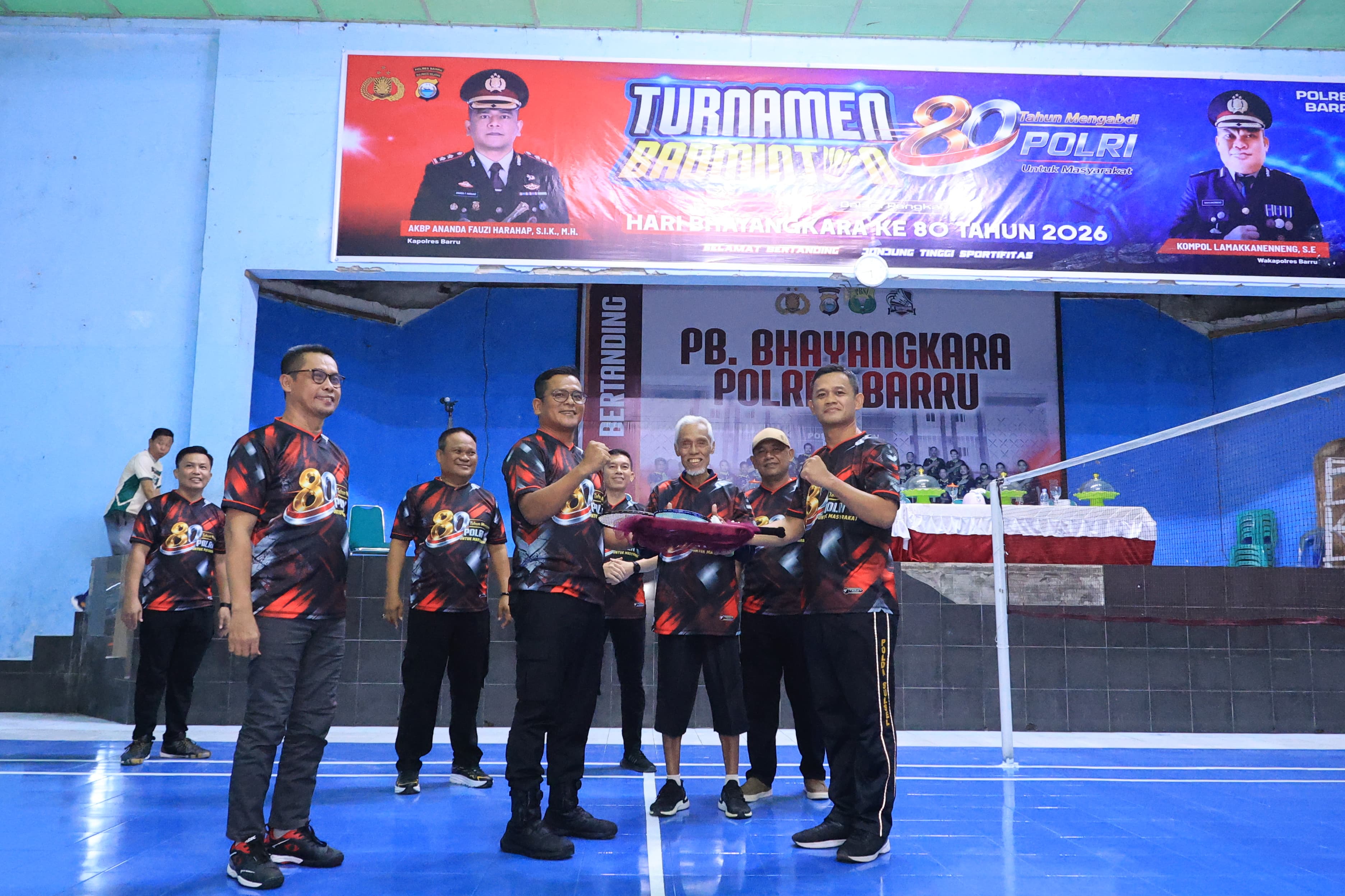 Kapolres Barru Resmi Buka Kejuaraan Bulutangkis Kapolres Cup 2026