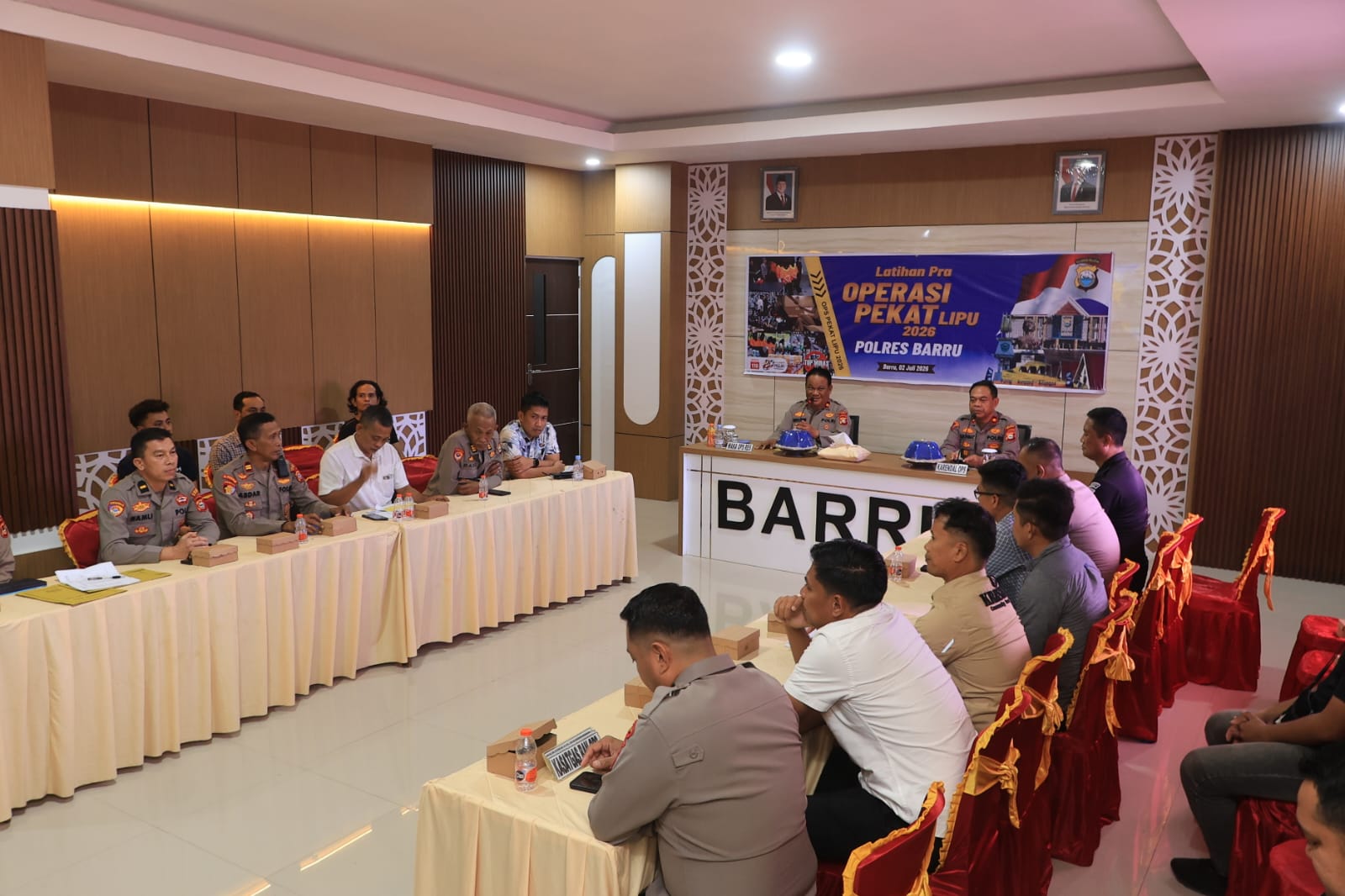 Matangkan Strategi, Polres Barru Siap Gelar Operasi Pekat Lipu 2026 