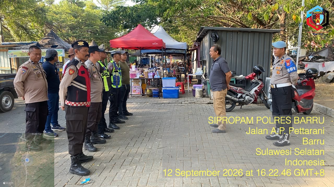 Cek Kedisiplinan Anggota, Propam Polres Barru Turun Langsung ke Alun-Alun Kota