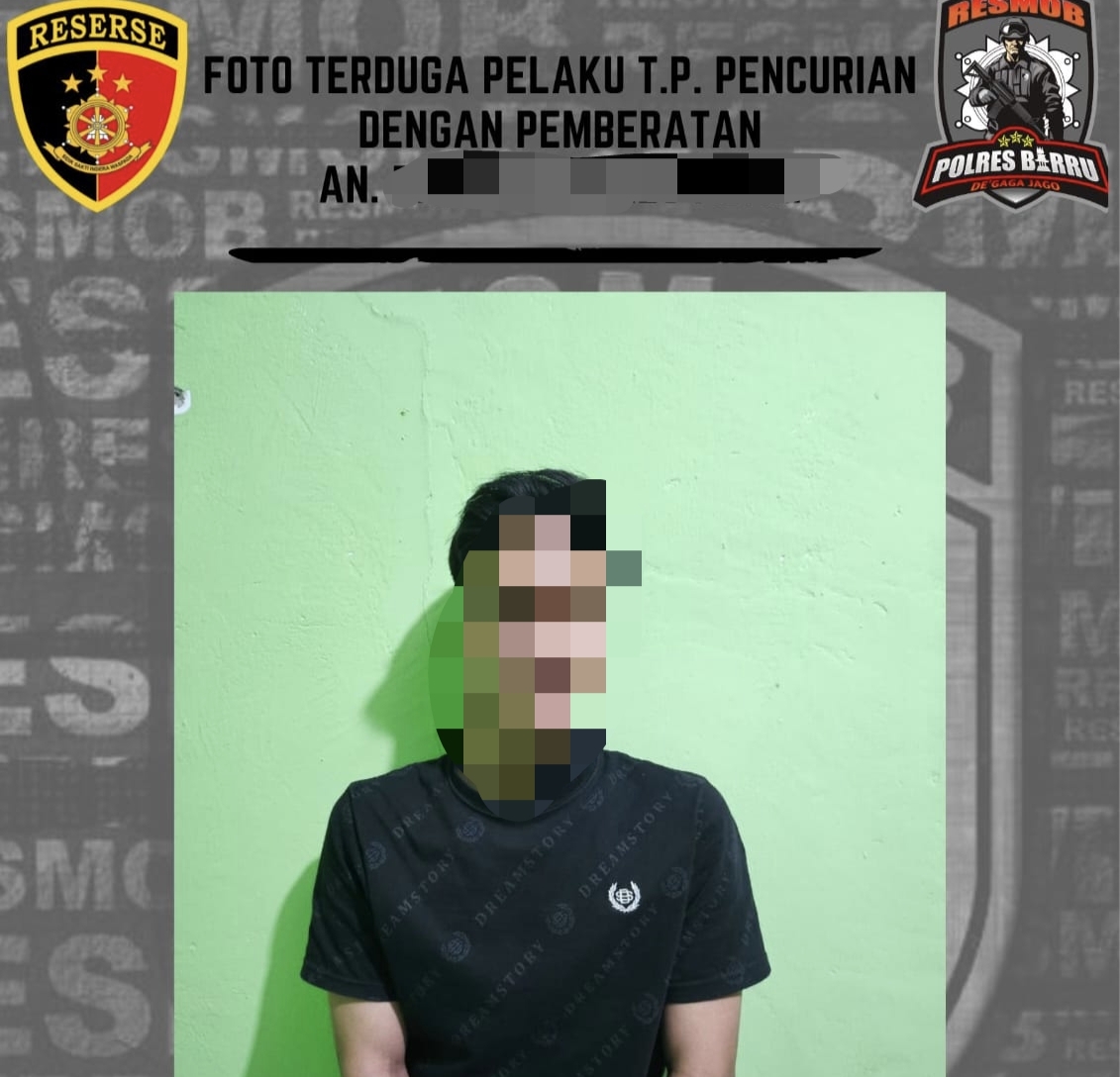 Polres Barru Bekuk Maling Toko Spesialis Listrik Padam, Sebagian Barang Bukti Diamankan