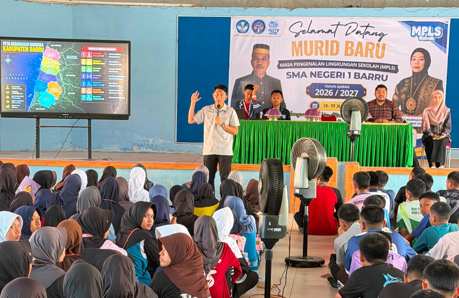 Bentengi Siswa Baru, Polres Barru Sosialisasi Narkoba di SMAN 1